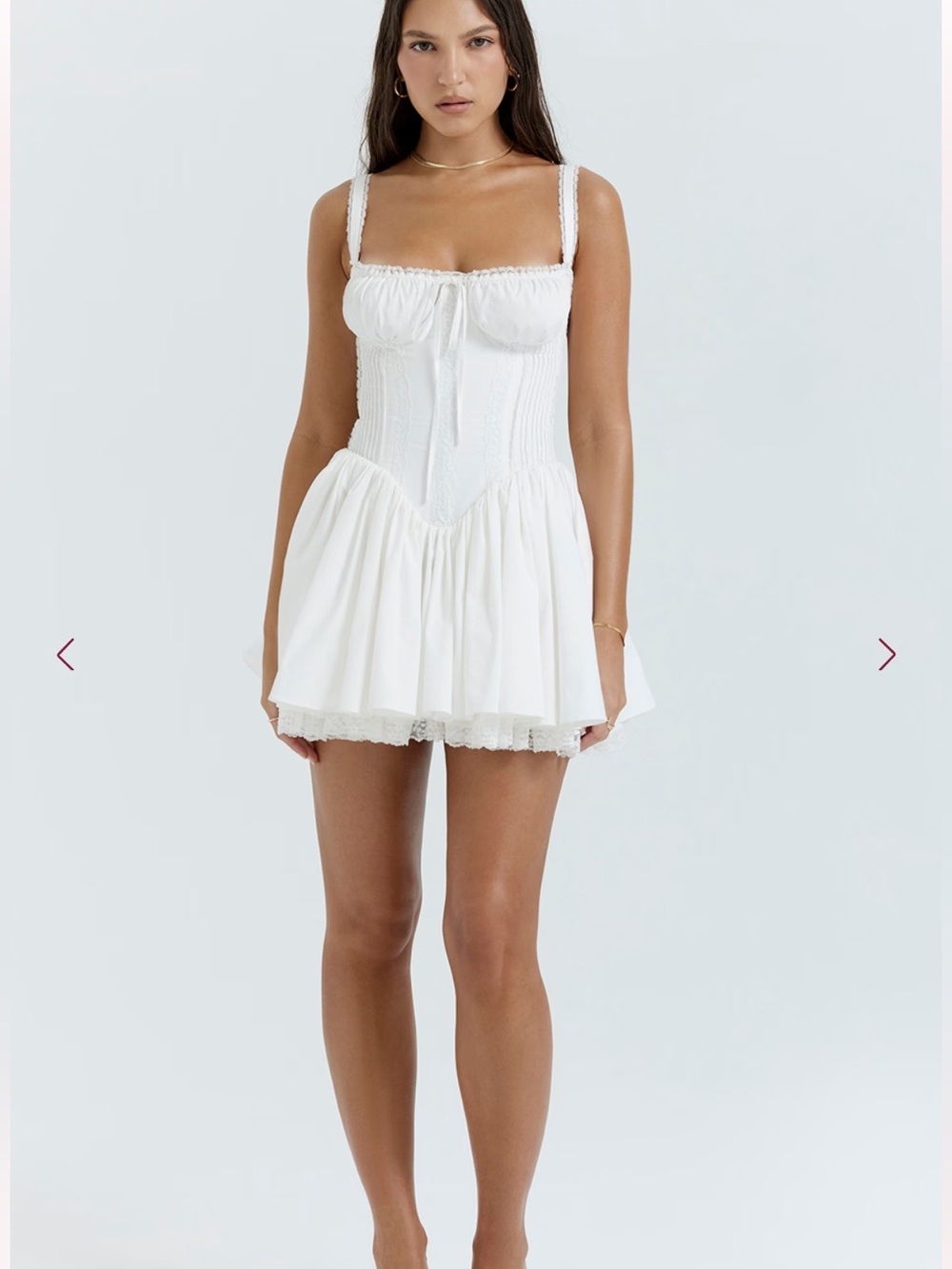 House of CB White Off-Shoulder Corset Mini Dress - Picture 4 of 17